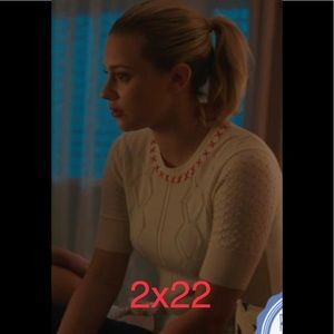 Betty Cooper carven sweater embroidered